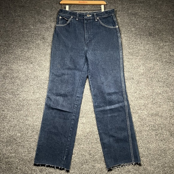 Wrangler Other - Vintage 80s Dark Wash Wrangler Denim Jeans Size 30x26 Cropped Straight USA Japan